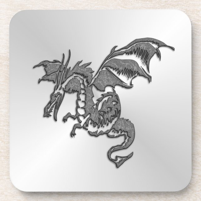 Dessous-de-verre Dragon d'argent (Devant)