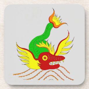 Dessous-de-verre dragon effrayant