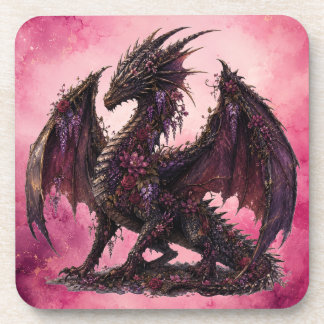Dessous-de-verre Dragon Fleur | Dragon Fantastique Botanique