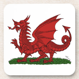 Dessous-de-verre Dragon rouge du Pays de Galles