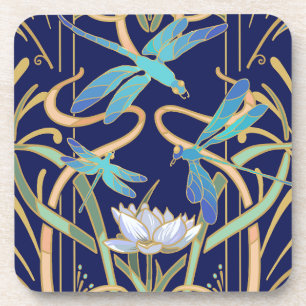 Dessous-de-verre Dragonflies Art Nouveau