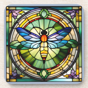 Dessous-de-verre Dragonfly en verre