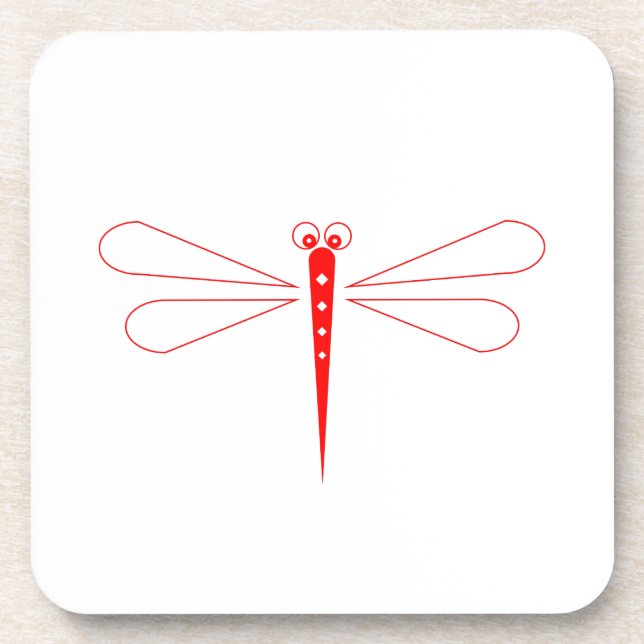 Dessous-de-verre Dragonfly - Hard Plastic coasters - set of 6 (Devant)