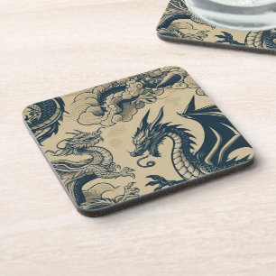 Dessous-de-verre Dragons Antiquités Fantastiques 