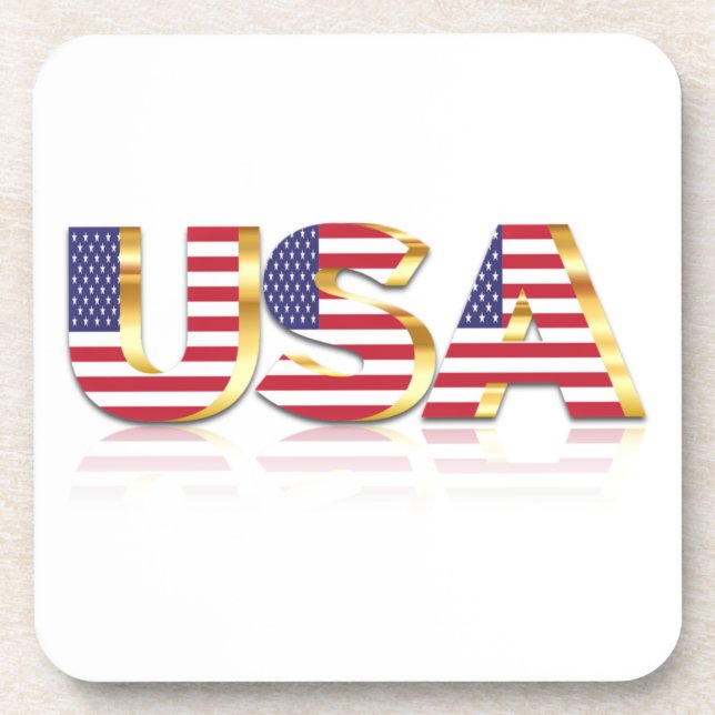 Dessous-de-verre Drapeau américain Beverage Coaster (Devant)