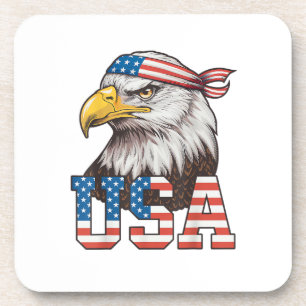 Dessous-de-verre Drapeau américain USA Hommes Femmes Enfants Aigle