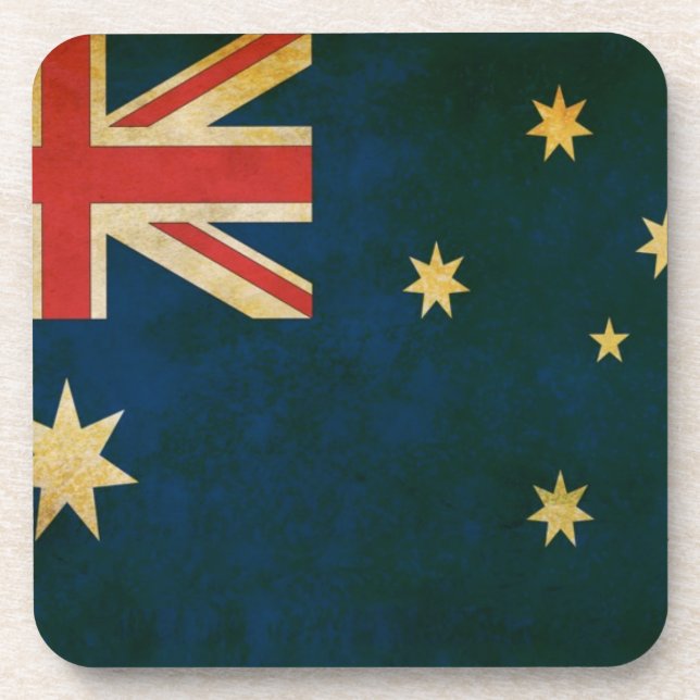 Dessous-de-verre Drapeau australien à Grunge (Devant)