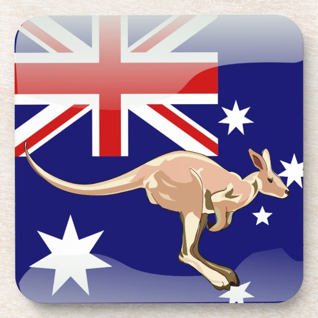 Dessous-de-verre Drapeau brillant australien (Devant)