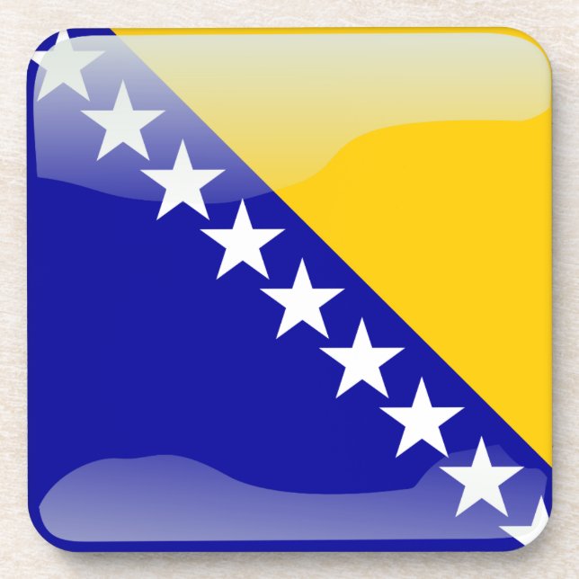 Dessous-de-verre Drapeau brillant bosnien (Devant)
