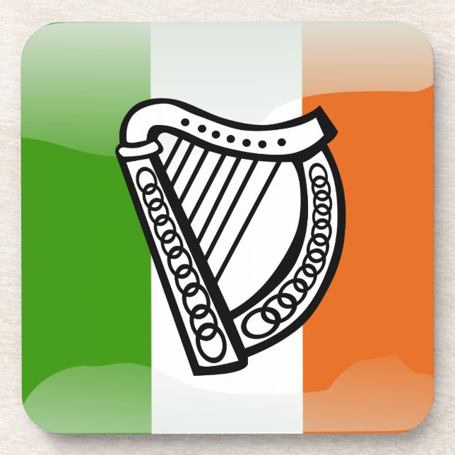 Dessous-de-verre Drapeau brillant irlandais (Devant)