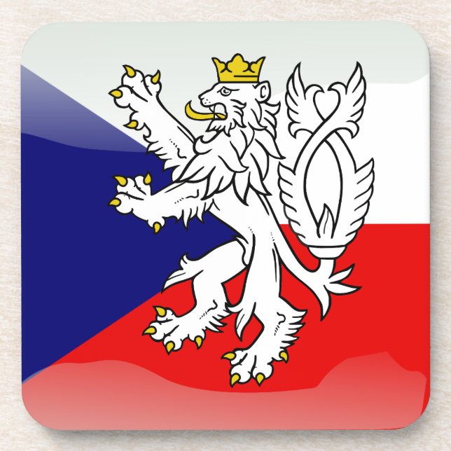 Dessous-de-verre Drapeau brillant tchèque (Devant)