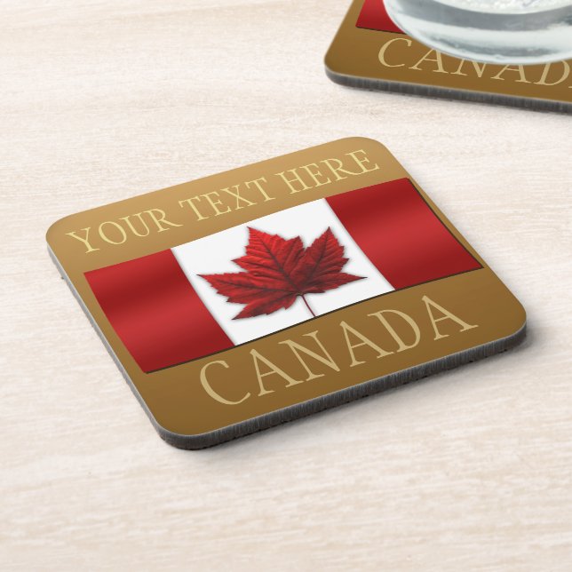 Dessous de verre Drapeau Canada Personnalisé Desso (Côté gauche)
