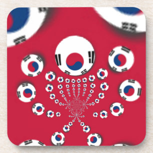 Dessous-de-verre Drapeau Corée du Sud Kaleidoscope