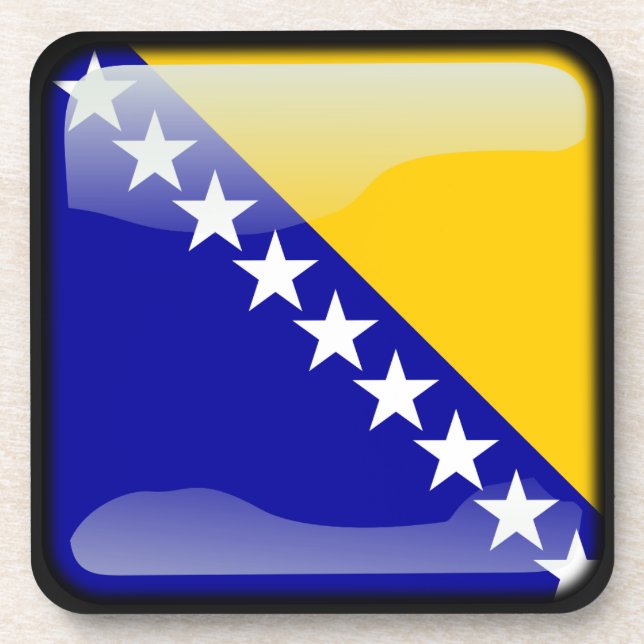 Dessous-de-verre Drapeau de Bosnie-Herzégovine (Devant)