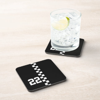 Dessous-de-verre Drapeau De Course Personnalisé Noir Et Blanc