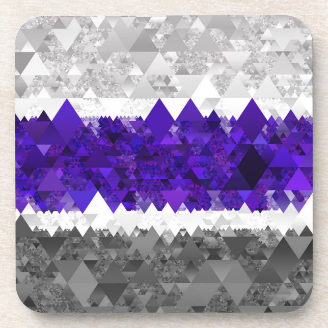 Dessous-de-verre Drapeau de fierté Greygender Boho Géométrique Mod  (Devant)
