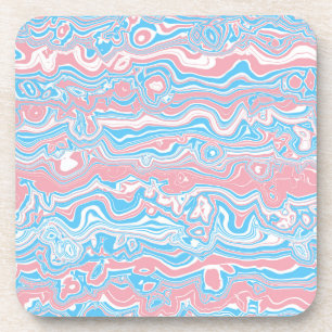 Dessous-de-verre Drapeau de fierté trans Hippie Bohème Groovy Vague