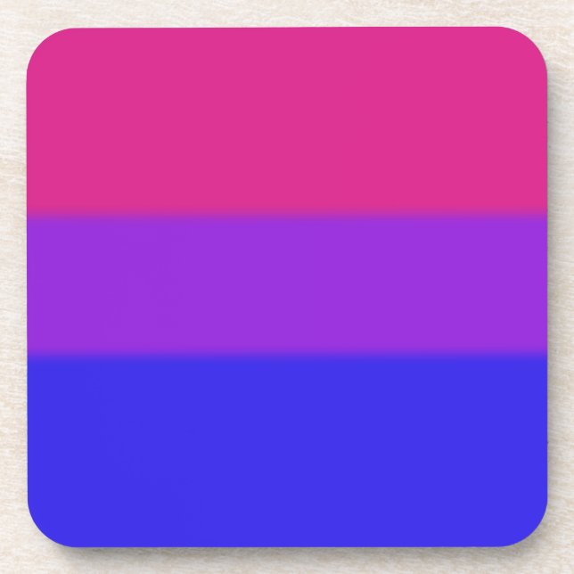 Dessous-de-verre Drapeau de la fierté bisexuelle tombée (Devant)