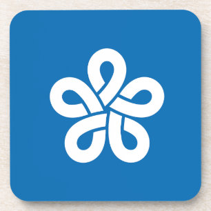 Dessous-de-verre Drapeau de la préfecture de Fukuoka, Japon