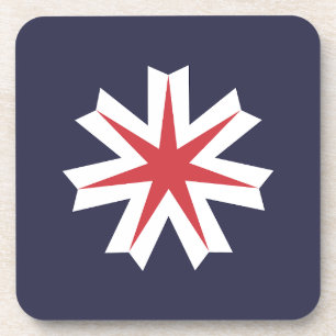 Dessous-de-verre Drapeau de la préfecture d'Hokkaido, Japon