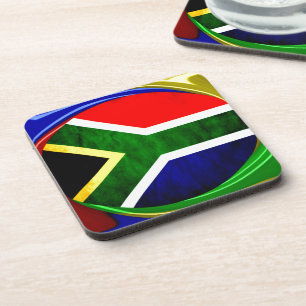 Dessous-de-verre Drapeau de l'Afrique du Sud : Motif dynamique en s