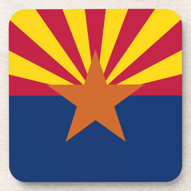 Dessous-de-verre Drapeau de l'Arizona, l'Amérique The Copper State (Devant)