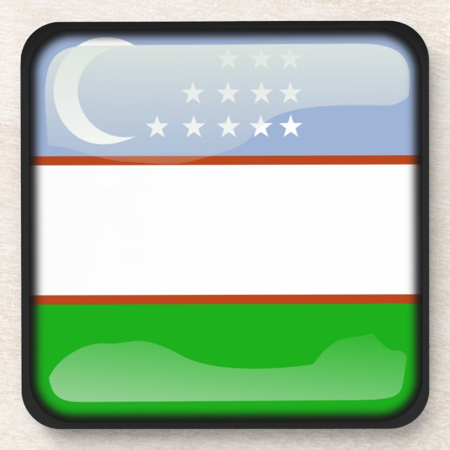 Dessous-de-verre Drapeau de l'Ouzbékistan (Devant)