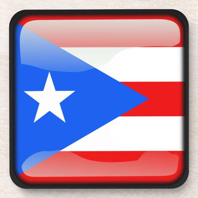 Dessous-de-verre Drapeau de Porto Rico (Devant)