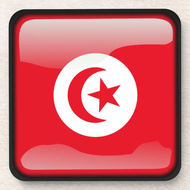 Dessous-de-verre Drapeau de Tunisie (Devant)