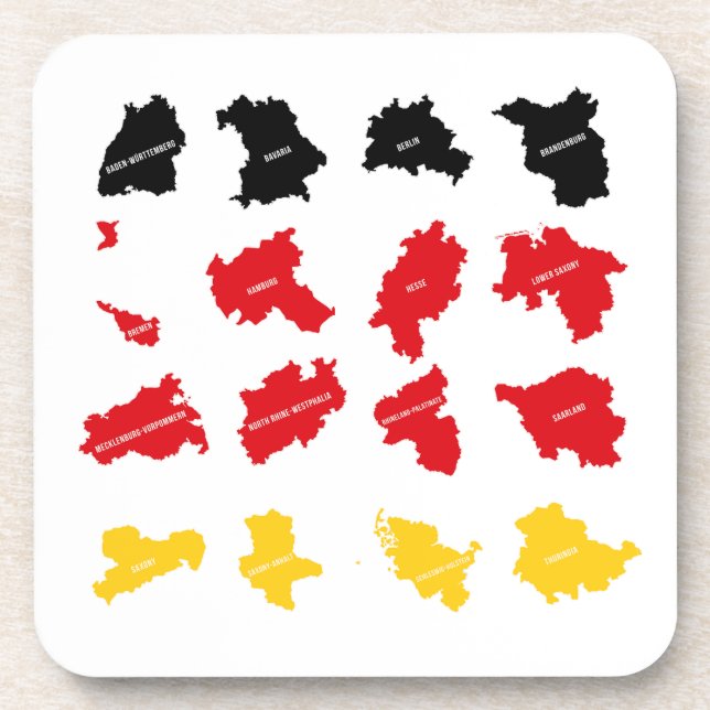 Dessous-de-verre Drapeau des États allemands (Devant)