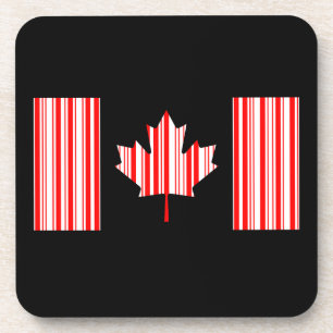 Dessous-de-verre Drapeau du Canada CODE-BARRES Canadien Barcode