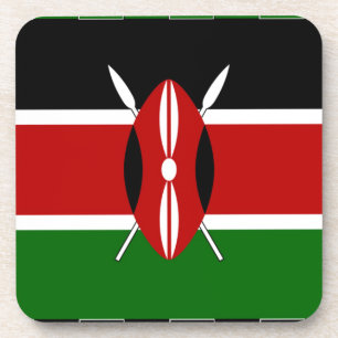 Dessous-de-verre Drapeau du Kenya : avec cadre de drapeau miniature