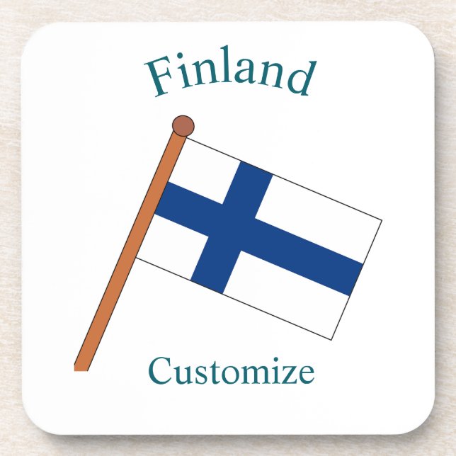 Dessous-de-verre Drapeau du pays Finlande Thunder_Cove (Devant)