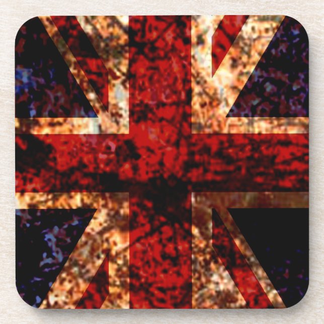 Dessous-de-verre Drapeau d'Union Jack UK Worn (Devant)