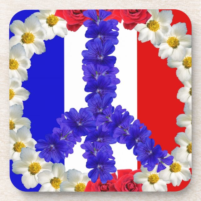 Dessous-de-verre drapeau français (Devant)