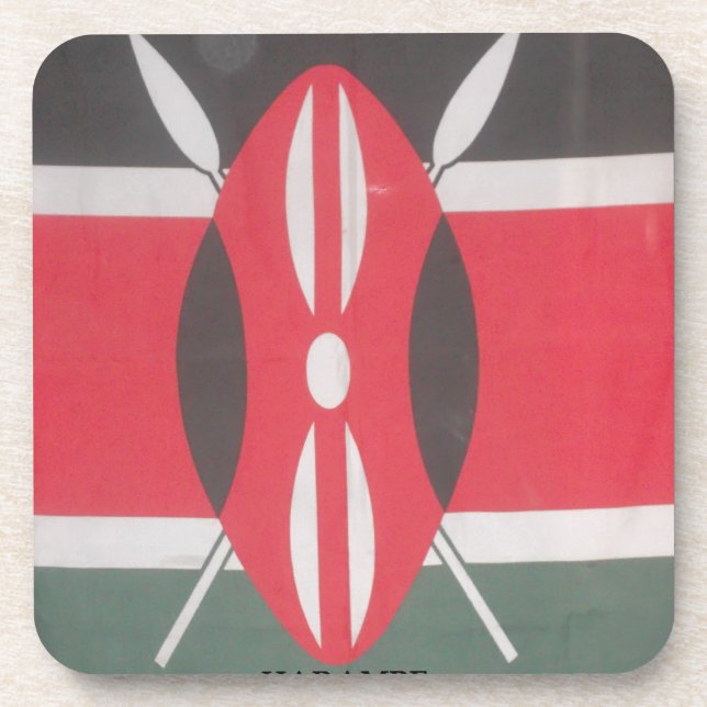 Dessous-de-verre Drapeau Harambe vintage Kenya (Devant)