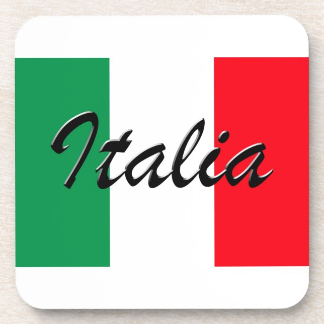 Dessous-de-verre Drapeau Italia - Haute Qualité (Devant)
