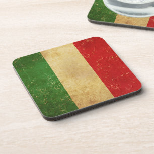 Dessous-de-verre Drapeau italien Vintage Grunge Design Dessous de v