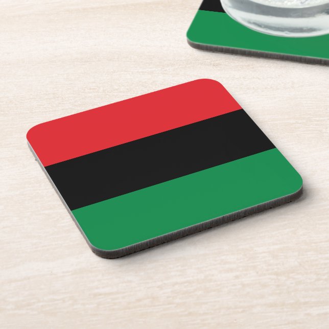 Dessous-de-verre Drapeau panafricain de l'UNIA (Côté gauche)