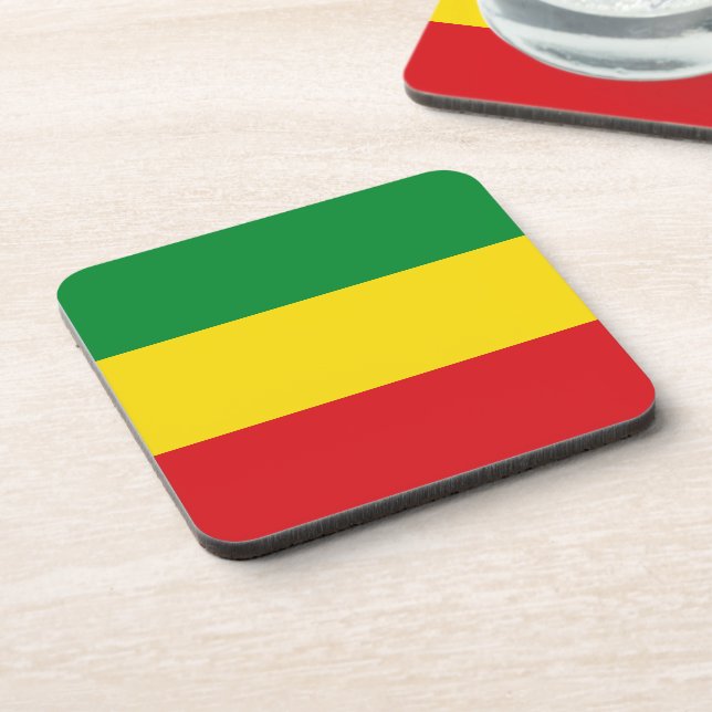 Dessous-de-verre Drapeau rastafarien Rasta Ethiopie (Côté gauche)