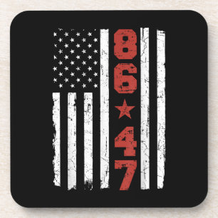 Dessous-de-verre Drapeau rétro Vintage USA 86 47 Anti Trump