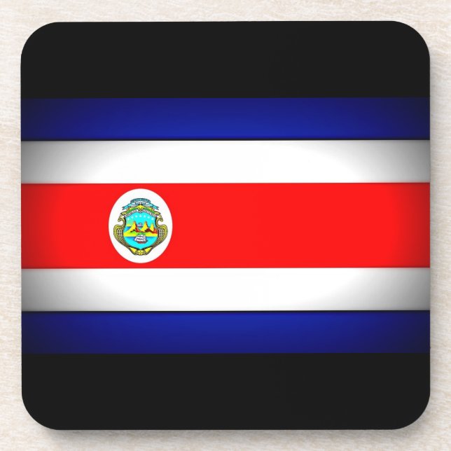 Dessous-de-verre Drapeau stylisé du Costa Rica (Devant)