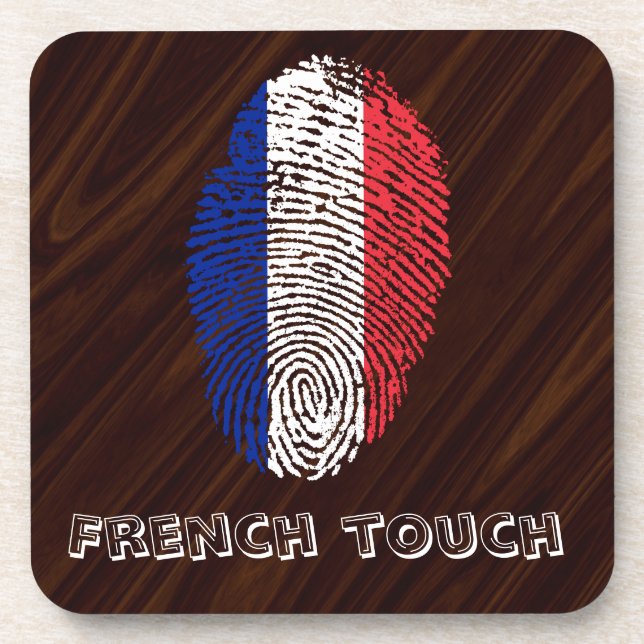 Dessous-de-verre Drapeau tactile français (Devant)