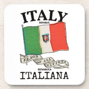 Dessous-de-verre Drapeau vintage du pays Italie