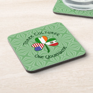 Dessous-de-verre Drapeaux Mexicains Irlandais Américains Shamrock V