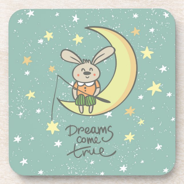 Dessous-de-verre Dreams Come True | Bunny on the Moon (Devant)