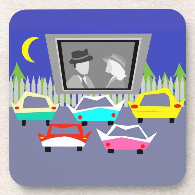 Dessous de verre drive-in de liège de film de (Devant)