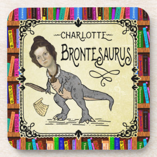Dessous-de-verre Drôle Charlotte Bronte Saurus Dinosaur Lecteur de