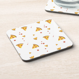 Dessous-de-verre Drôle motif minimaliste de pizza pepperoni rétro