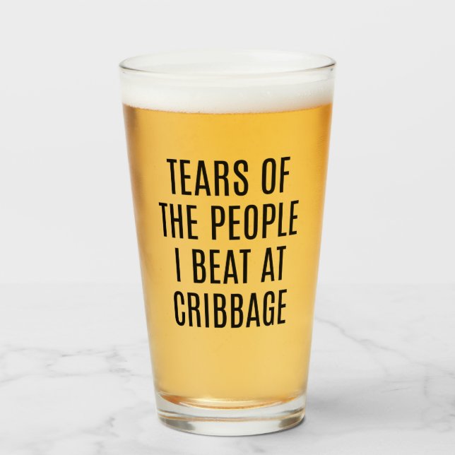 Dessous de verre drôles pour cribbage Larmes des g (Devant (rempli))